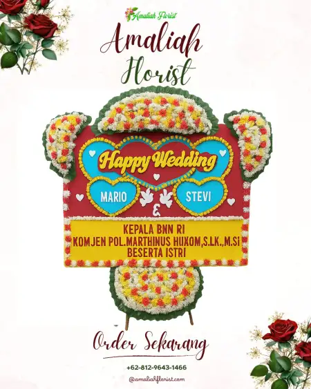Papan Bunga Pernikahan Karang Tanding